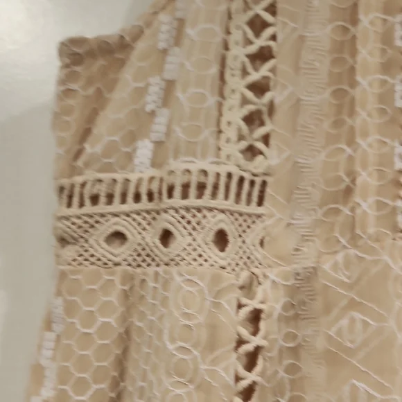 Free People Cream Lace Mini Dress - Picture 5 of 13